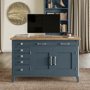 Signature Blue Home 2 Door 6 Drawer Office Desk