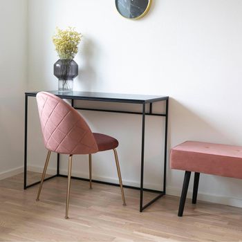 Vita Black Melamine Writing Desk