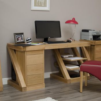 Z Designer Oak Large Desk