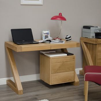 Z Designer Oak Small Desk