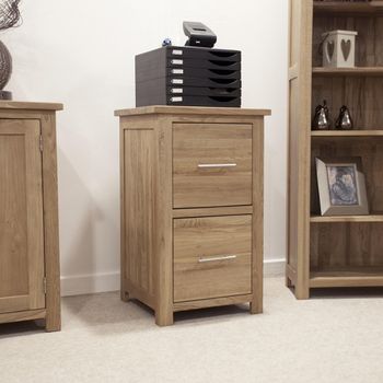 Opus Oak 2 Drawer Filing Cabinet