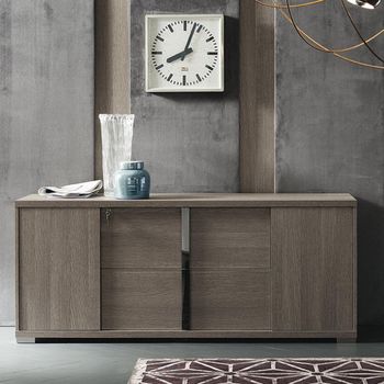 Tivoli Italian Grey Wood 2 Drawer Filing Cabinet
