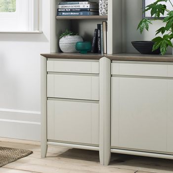 Bergen Grey Washed Oak and Soft Grey 3 Drawer Filing Cabinet