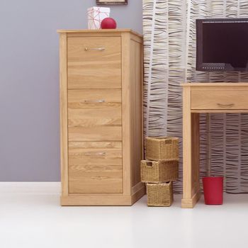 Mobel Oak 3 Drawer Filing Cabinet