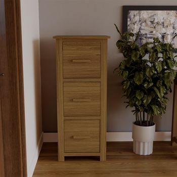 Opus Oak 3 Drawer Filing Cabinet
