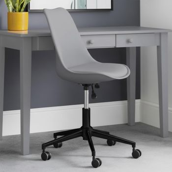 Erika Grey Faux Leather Office Chair