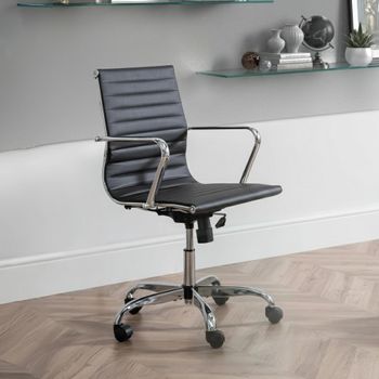 Gio Black Faux Leather Office Chair