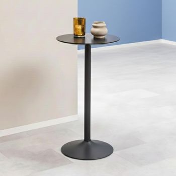 Ibiza Black Round Bar Table