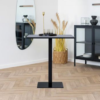 Fano Black Square Melamine Cafe Table