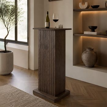 Ritz Brown Wood Square Bar Table