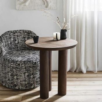 Helin Mango Wood Round Cafe Table