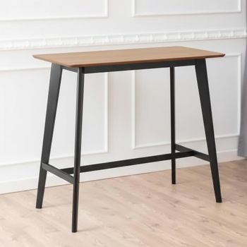 Roxby Oak and Black Bar Table