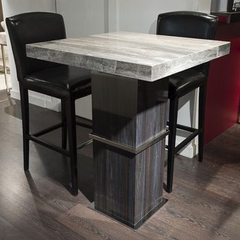 Saturn Light Marble Pub Square Table - Sizes Available