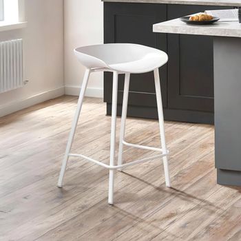 2 x Renzo White Barstool