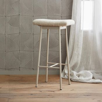 Zala Beige Fabric Barstool