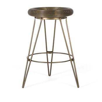 2 x Asti Gold Metal Barstool