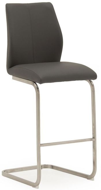 2 x Irma Grey Faux Leather Barstool