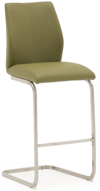 2 x Irma Olive Faux Leather Barstool