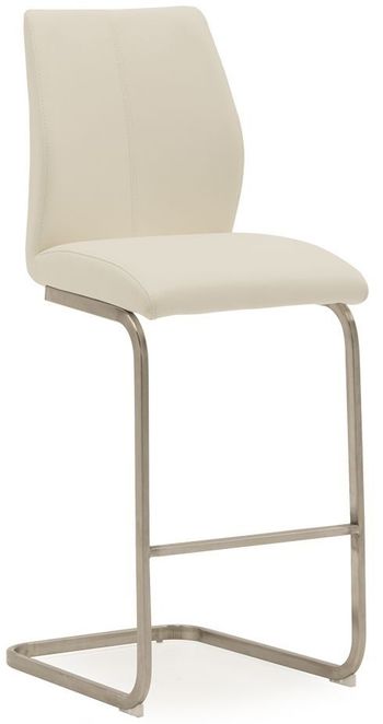 2 x Irma White Faux Leather Barstool