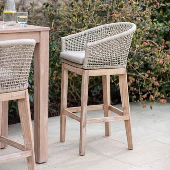 2 x Lynton Outdoor Grey Barstool