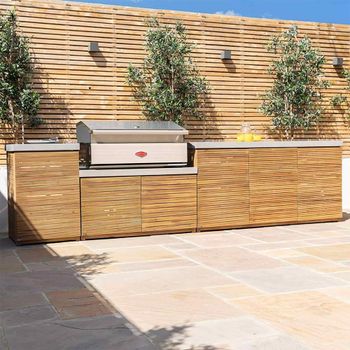 New Bali Concrete Top Large Outdoor Kitchen Configuration Storage Unit