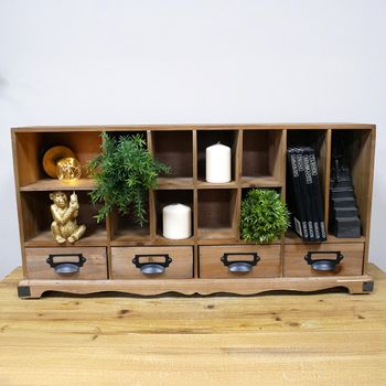 Wooden 4 Drawer Small Storage Unit