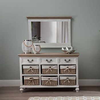 Hendra White Kitchen 3 Drawer Cabinet