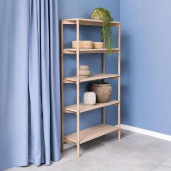 Braidwood White Oak Tall Open Bookcase