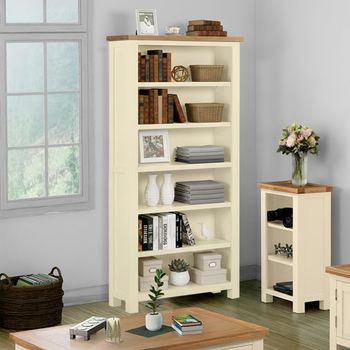 Lundy Ivory Painted Tall Bookcase