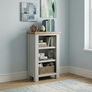 Lundy Grey Painted Small Bookcase