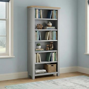 Lundy Grey Painted Tall Bookcase