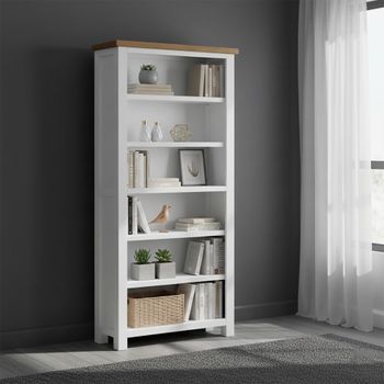 Lundy White Painted Tall Bookcase
