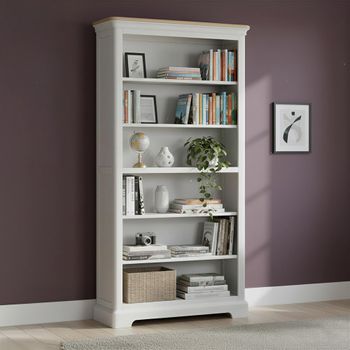 Cromwell Grey Painted Tall Bookcase