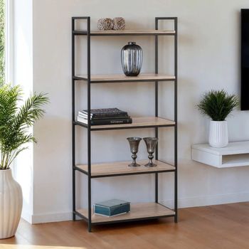 Tribeca Open Oak Bookcase