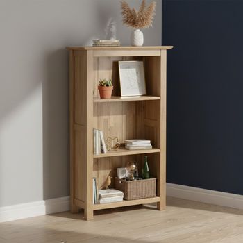 Nimbus Oak Narrow Low Bookcase