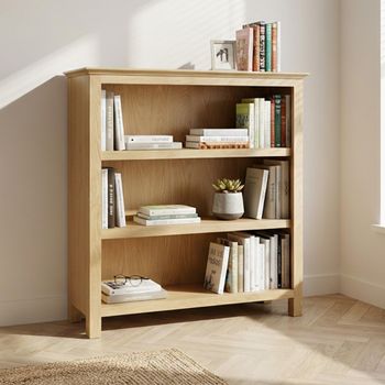 Arlington Oak Low Bookcase
