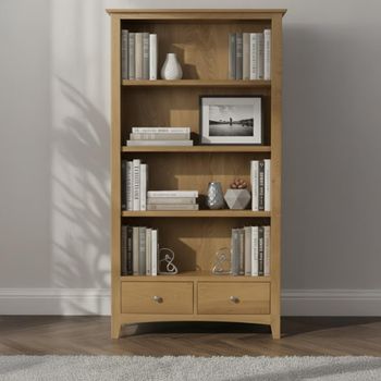 Kilkenny Oak 2 Drawer Large Bookcase