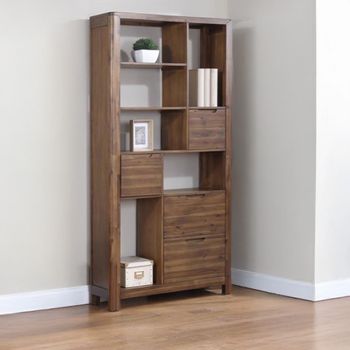 Monterey Acacia Wood Tall Bookcase