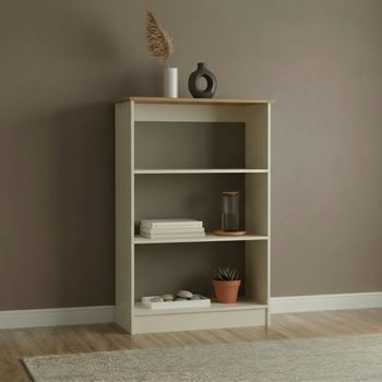 Warwick Cream and Oak Bookcase