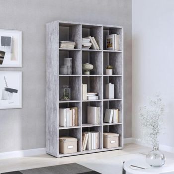 Mauro Shelving Unit 15 Open Grey Concrete