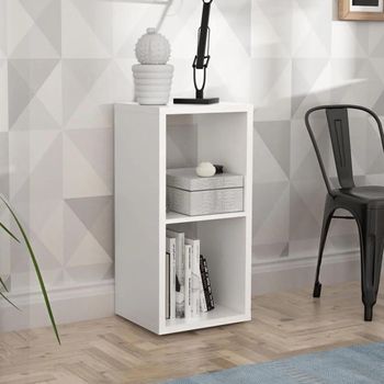 Mauro Shelving Unit 2 Open Matt White