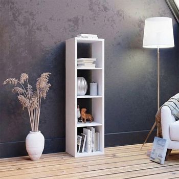 Mauro Shelving Unit 4 Open Matt White