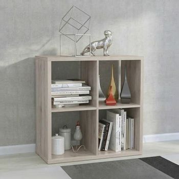 Mauro Square Shelving Unit 4 Open Sand Oak