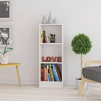 Basic White Low Bookcase