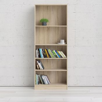 Basic Oak Wide Bookcase