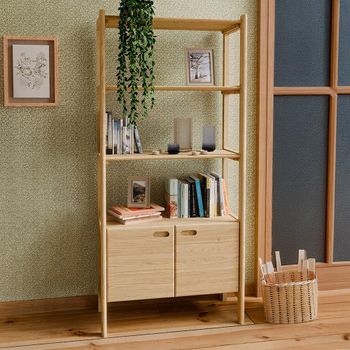 Hazlemere Single Matt Lacquered 2 Door Bookcase