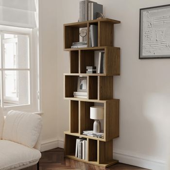 Regal Tall Shelving Unit Solid Wood and Oak Veneer Blonde Oil - Sizes Available