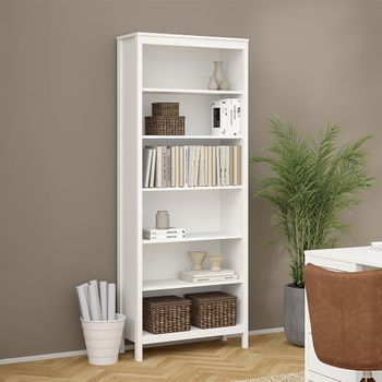 Madrid White Bookcase