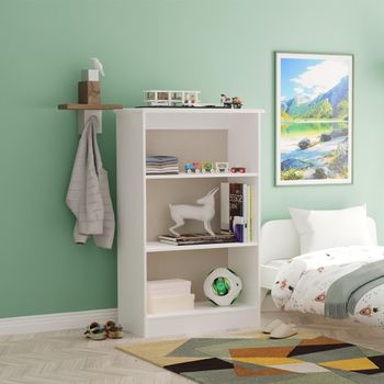 Camden White Gloss Bookcase with 2 Shelves
