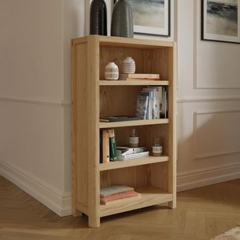 Stockholm Oak Low Bookcase